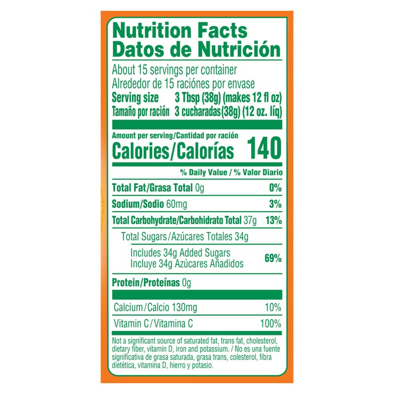 Tang Orange Sweetened Powdered Drink Mix 1 Count 20 oz Canister - Image 2